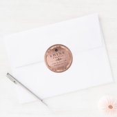 Imitate Rose Gold Fossil Runder Aufkleber (Umschlag)