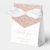Imitate Rose Gold Glitzer eleganter Chic Vielen Da Geschenkschachtel (Vorderseite)