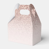 Imitate Rose Gold Glitzer eleganter Chic Vielen Da Geschenkschachtel (Rückseite)