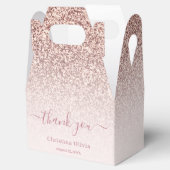 Imitate Rose Gold Glitzer eleganter Chic Vielen Da Geschenkschachtel (Geöffnet)