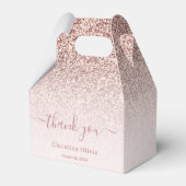 Imitate Rose Gold Glitzer eleganter Chic Vielen Da Geschenkschachtel (Vorderseite)