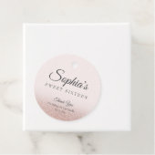 Imitate Rose Gold Glitzer eleganter Sweet 16 pink Geschenkanhänger (Beispiel)