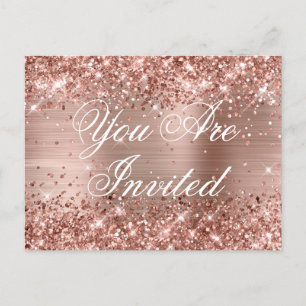 Imitate Rose Gold Glitzer Fossilienmuseum 16 . Geb Postkarte