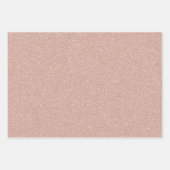 Imitate Rose Gold Glitzer Geschenkpapier Set (Vorderseite 3)