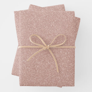 Imitate Rose Gold Glitzer  Geschenkpapier Set