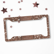 Imitate Rose Gold Glitzer Lizenzrahmen