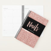 Imitate Rose Gold Glitzer Look und Schwarz | Nägel Planer (Anzeige)