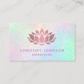 Imitate Rose Gold Glitzer Lotus Blume Visitenkarte (Vorderseite)