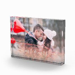 Imitate Rose Gold Glitzer Mr. & Mrs. custom Foto