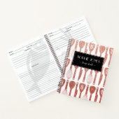 Imitate Rose Gold Glitzer Niedlich Küche Geschirr Notizblock (Innenseite)