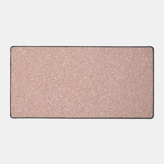 Imitate Rose Gold Glitzer Schreibtischunterlage (Vorderseite)