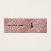 Imitate Rose Gold Glitzer Stilvoll Luxus Preis Tag (Vorderseite)