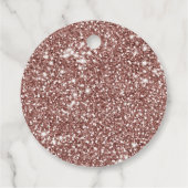 Imitate Rose Gold Glitzer Textur Look & Custom Tex Geschenkanhänger (Rückseite)