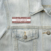 Imitate Rose Gold Glitzer Textur Look & Custom Tex Namensschild (Beispiel)