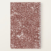 Imitate Rose Gold Glitzer Textur Look & Custom Tex Notizblock (Rückseite)