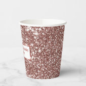 Imitate Rose Gold Glitzer Textur Look & Custom Tex Pappbecher (Links)