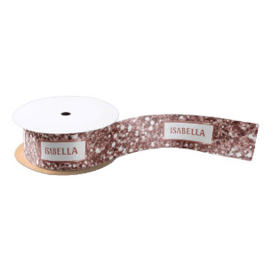 Imitate Rose Gold Glitzer Textur Look & Custom Tex Satinband