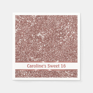 Imitate Rose Gold Glitzer Textur Look & Custom Tex Serviette