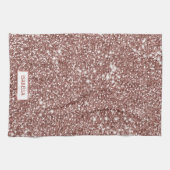 Imitate Rose Gold Glitzer Textur Look & Individuel Geschirrtuch (Horizontal)