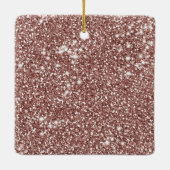 Imitate Rose Gold Glitzer Textur Look & Individuel Keramikornament (Rückseite)