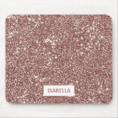 Imitate Rose Gold Glitzer Textur Look & Individuel Mousepad (Vorne)