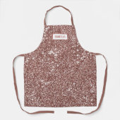 Imitate Rose Gold Glitzer Textur Look & Individuel Schürze (Vorderseite)