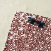 Imitate Rose Gold Glitzer Textur Look & Individuel Strandtuch (Beispiel)