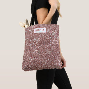 Imitate Rose Gold Glitzer Textur Look & Individuel Tasche