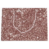 Imitate Rose Gold Glitzer Texture Look-like Design Große Geschenktüte (Vorderseite)