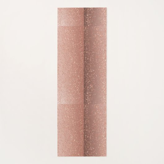 Imitate Rose Gold Glitzer Yogamatte (Rückseite)