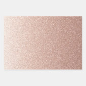 Imitate Rose Gold Gradient Glitzer Geschenkpapier Set (Vorderseite 3)