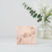 Imitate Rose Gold Kupferfolie | Grafikdesigner Quadratische Visitenkarte (Stehend Vorderseite)