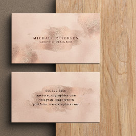 Imitate Rose Gold Kupferfolie | Grafikdesigner Visitenkarte