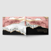 Imitate Rose Gold lebendige chic Edelsteingeode ag Gästebuch (Voll)