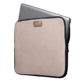Imitate Rose Gold Leder Blush Pink Gehäuse Laptopschutzhülle (Vorderseite Links)