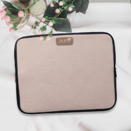 Imitate Rose Gold Leder Blush Pink Gehäuse Laptopschutzhülle