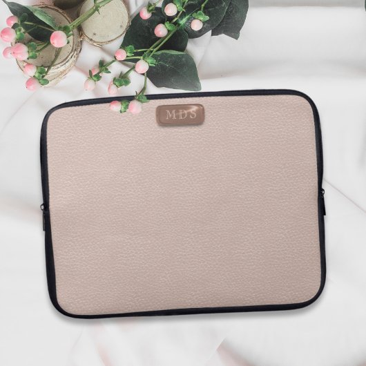 Imitate Rose Gold Leder Blush Pink Gehäuse Laptopschutzhülle