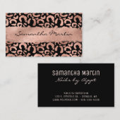 Imitate Rose Gold Leopard Pinakothek Züst Visitenkarte (Vorne/Hinten)