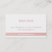 Imitate Rose Gold Lipstick Makeup Business Card Visitenkarte (Rückseite)
