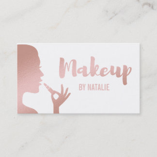 Imitate Rose Gold Lipstick Makeup Business Card Visitenkarte