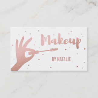 Imitate Rose Gold Makeup Artist Business Card Visitenkarte
