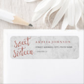 Imitate Rose Gold Marble 16 . Geburtstag Adresseti (Insitu)