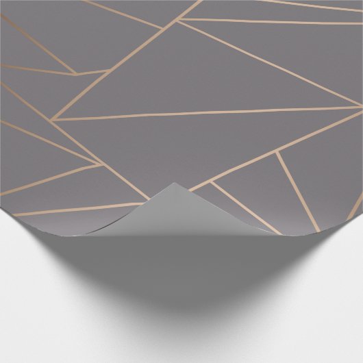 Imitate Rose Gold Moderne minimalistisch geometris Geschenkpapier (Ecke)