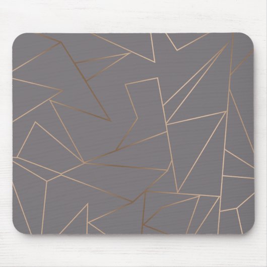Imitate Rose Gold Moderne minimalistisch geometris Mousepad (Vorne)