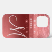 Imitate Rose Gold Monogram Case-Mate iPhone Hülle (Rückseite (Horizontal))