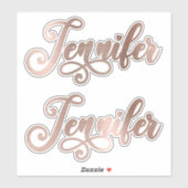 Imitate Rose Gold Ombre Foil Decorative Jennifer Aufkleber (Blatt)