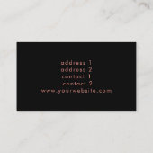 Imitate Rose Gold Pink Dots Pianist Musik Visitenkarte (Rückseite)