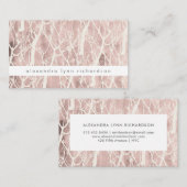 Imitate Rose Gold und Weiße Trendbaummuster Visitenkarte (Vorne/Hinten)