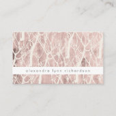 Imitate Rose Gold und Weiße Trendbaummuster Visitenkarte (Vorderseite)