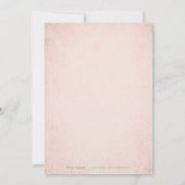 Imitate Rose Gold Vintage Hochzeit Einladung (Rückseite)
